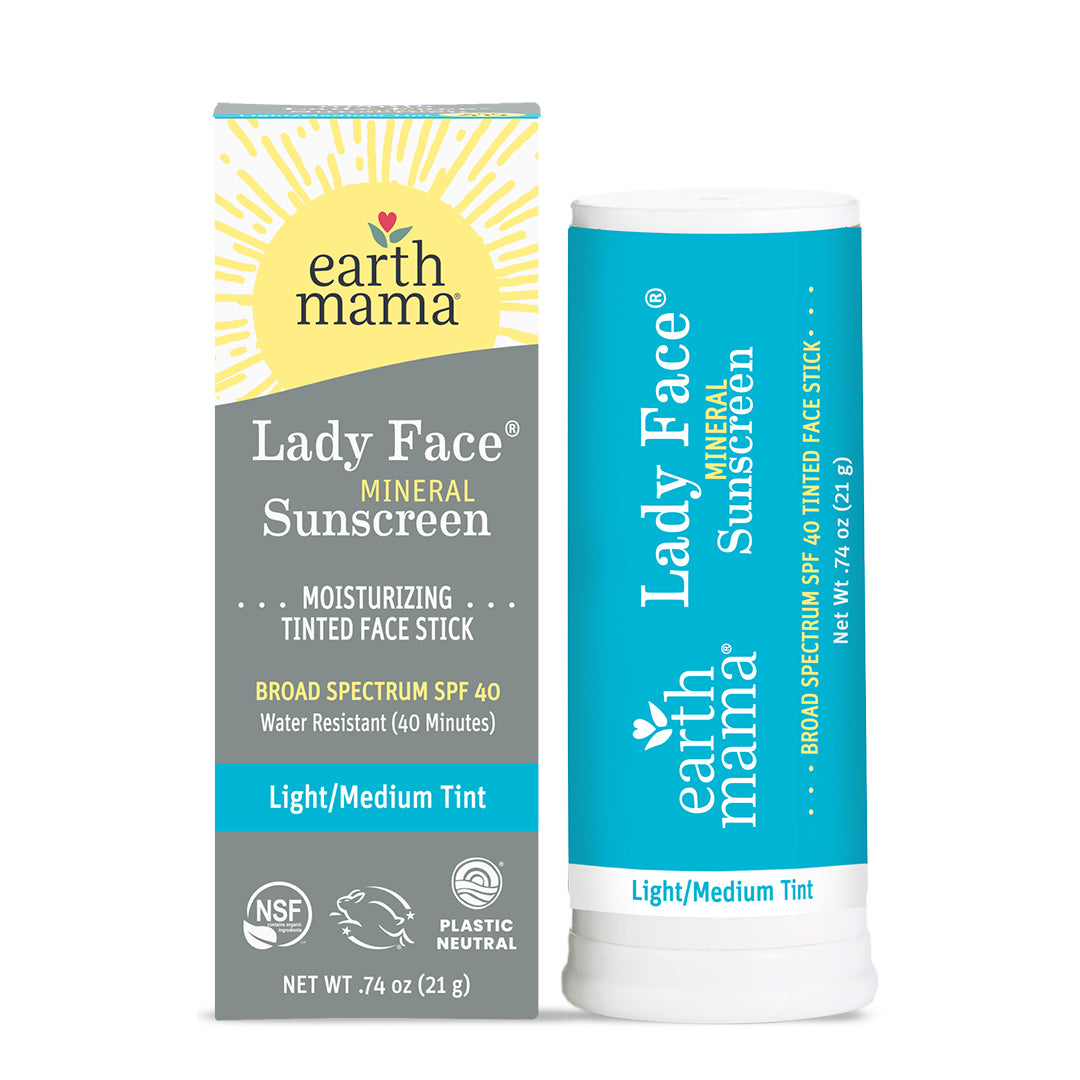 Lady Face® Tinted Mineral Sunscreen Face Stick SPF 40 Light/Medium Tint