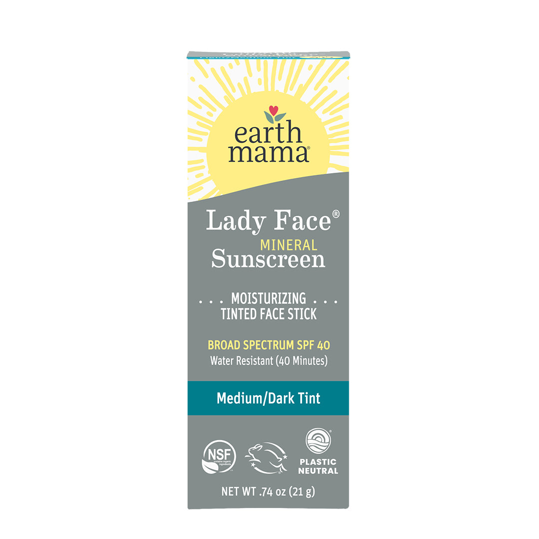 Lady Face® Tinted Mineral Sunscreen Face Stick SPF 40 Medium/Dark Tint