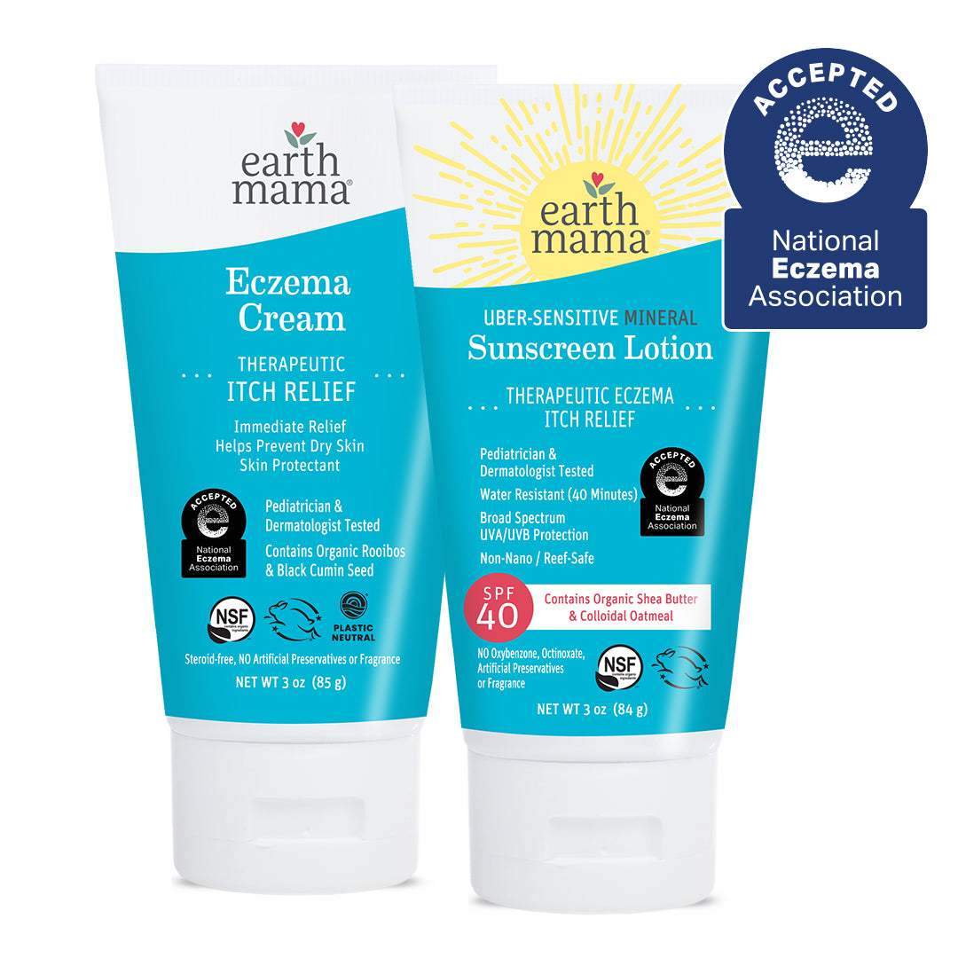 Eczema Cream and Uber-Sensitive Mineral Sunscreen Lotion Set